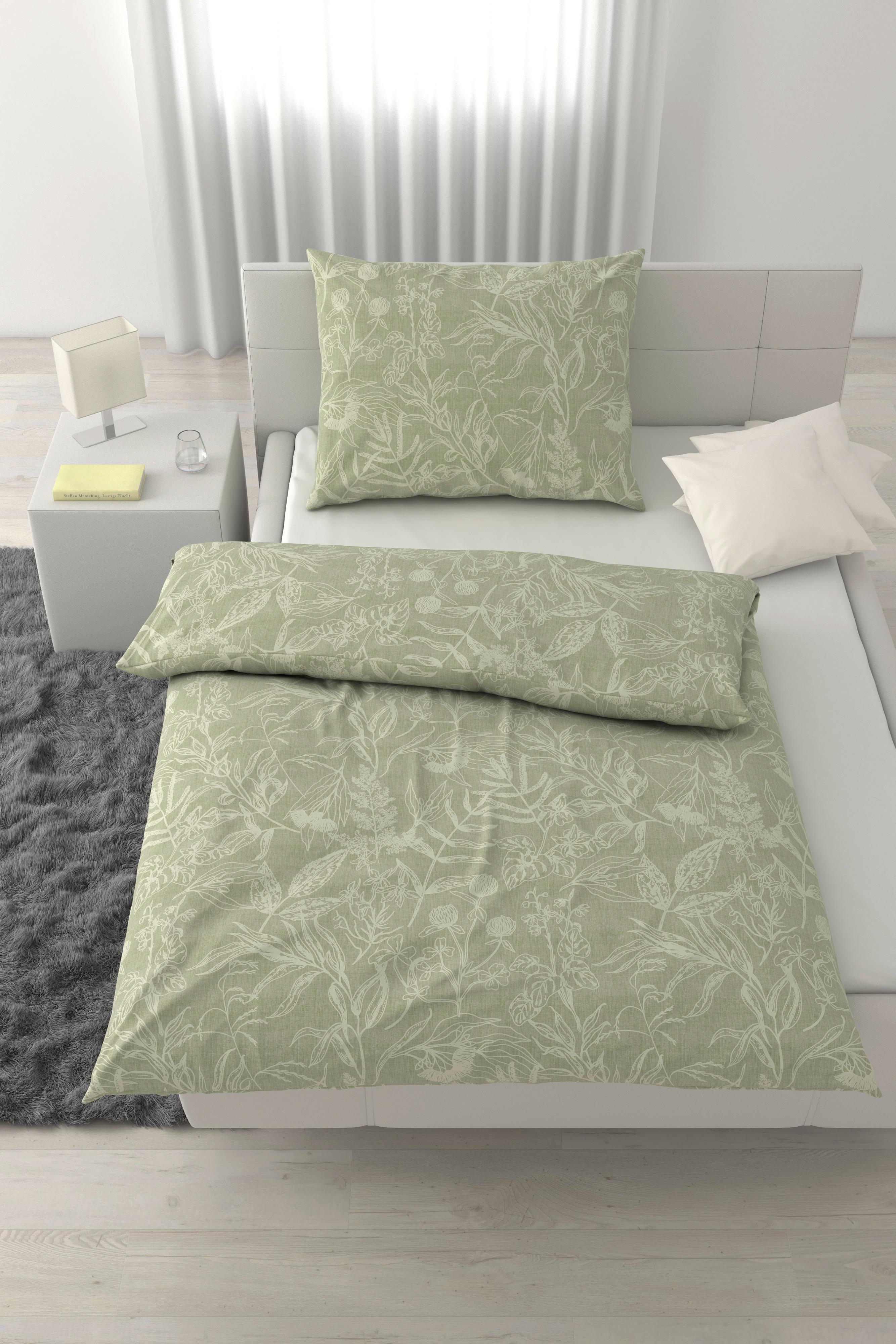 Lenjerie de pat Tylpur cca. 140x200/50x70 cm - verde salvie, textil (200/140/0,1cm) - Mömax