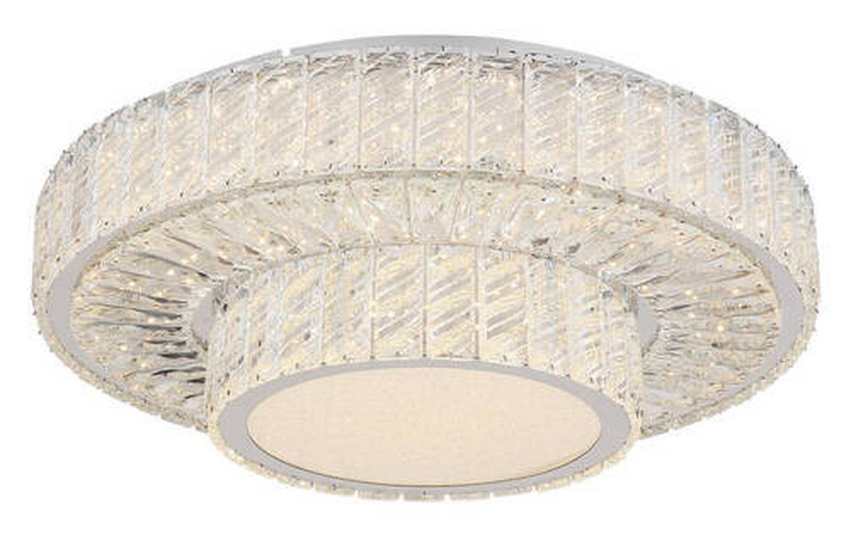 Stropna Led-svetilka Mucky, S Sijalko - barve kroma/prozorno, Konvencionalno, kovina/steklo (50/17,3cm) - Globo