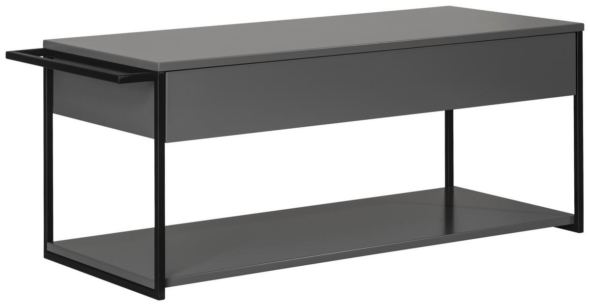 Waschtischunterschrank "New Yo rk" Grau B: 108 cm hängend - Schwarz/Grau, MODERN, Holzwerkstoff/Metall (107,5/43,5/47,5cm) - MID.YOU