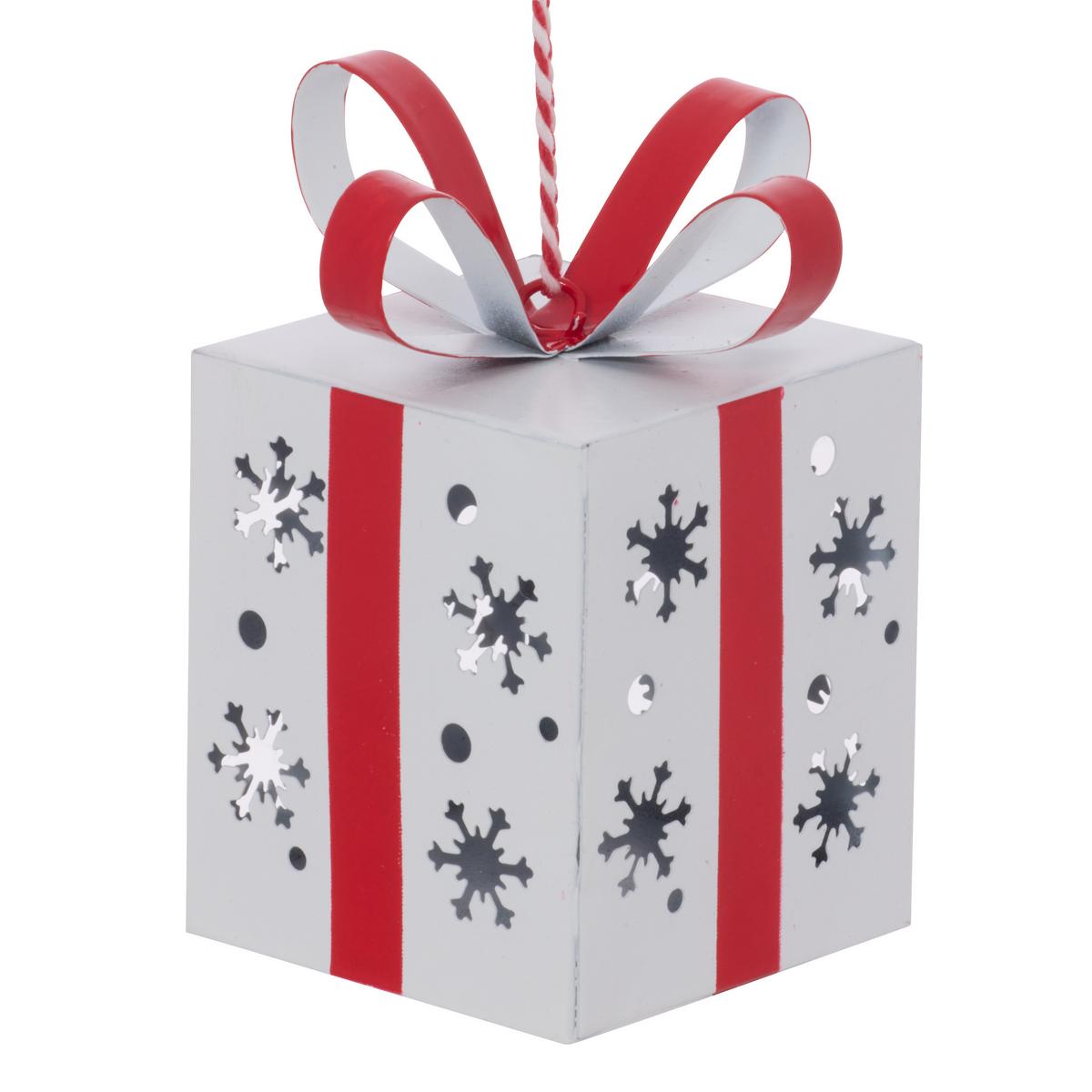 Ukras Za Bor Gift Star - crvena, Basics, metal (7/8cm)