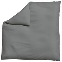 Bettdeckenbezug Woven Satin Grau ca. 200x200cm - Grau, Basics, Textil (200/200cm) - Schlafgut