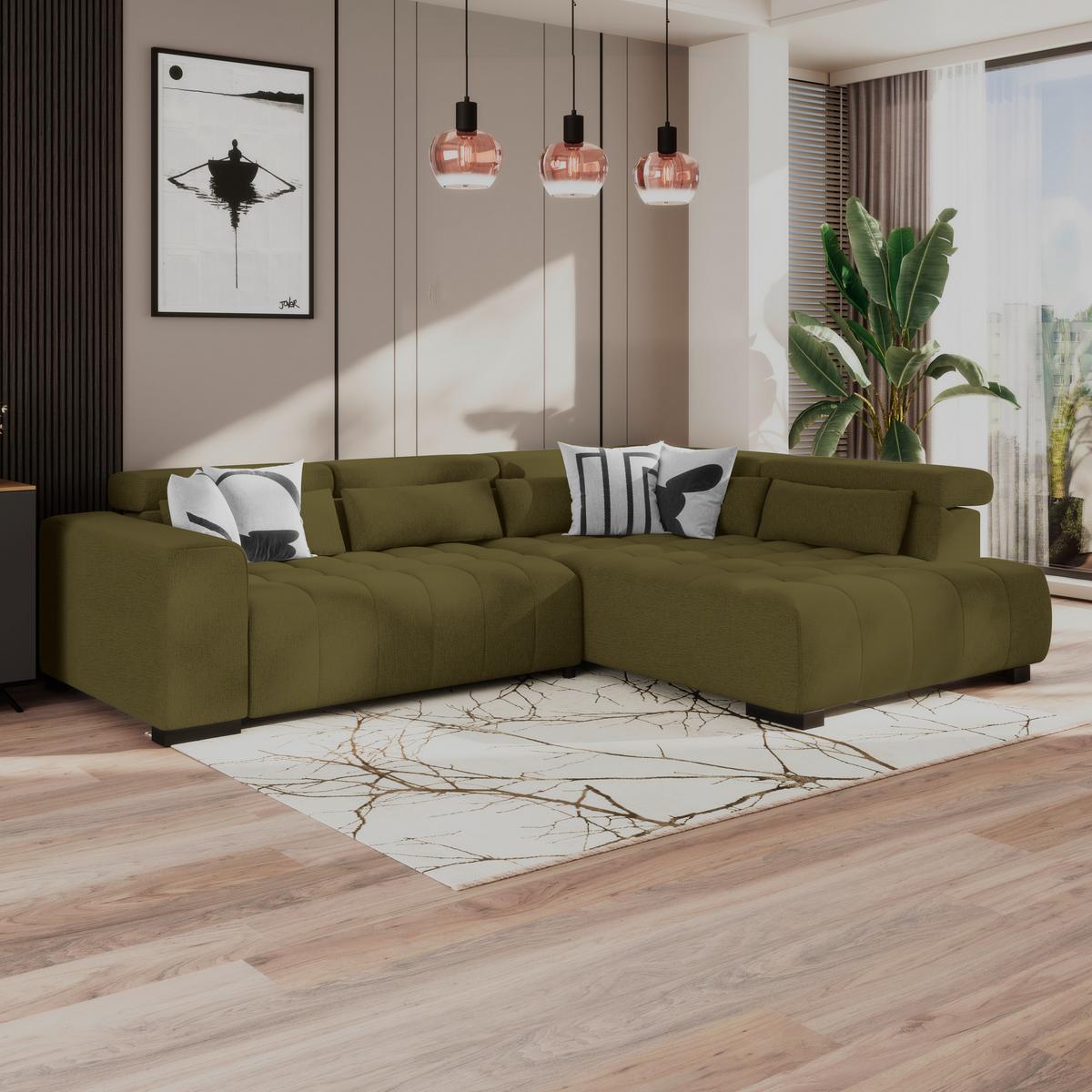Coltar MATERA - măsliniu, Trend, textil (311/226cm)