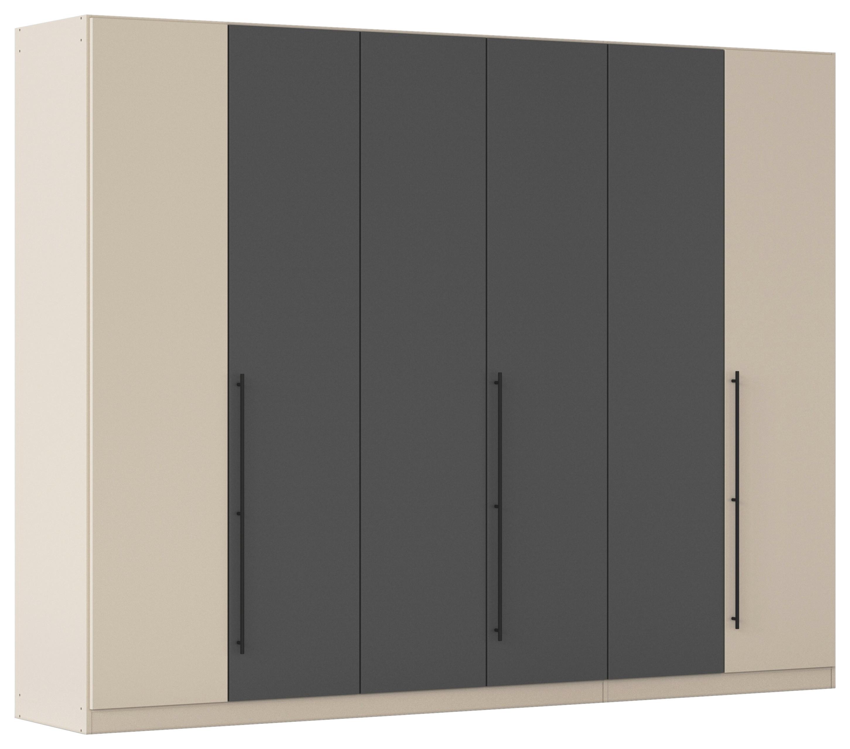 Kleiderschrank Safari Grau/Champagner - Champagner/Grau, KONVENTIONELL, Holzwerkstoff/Metall (271/210/54cm) - Based