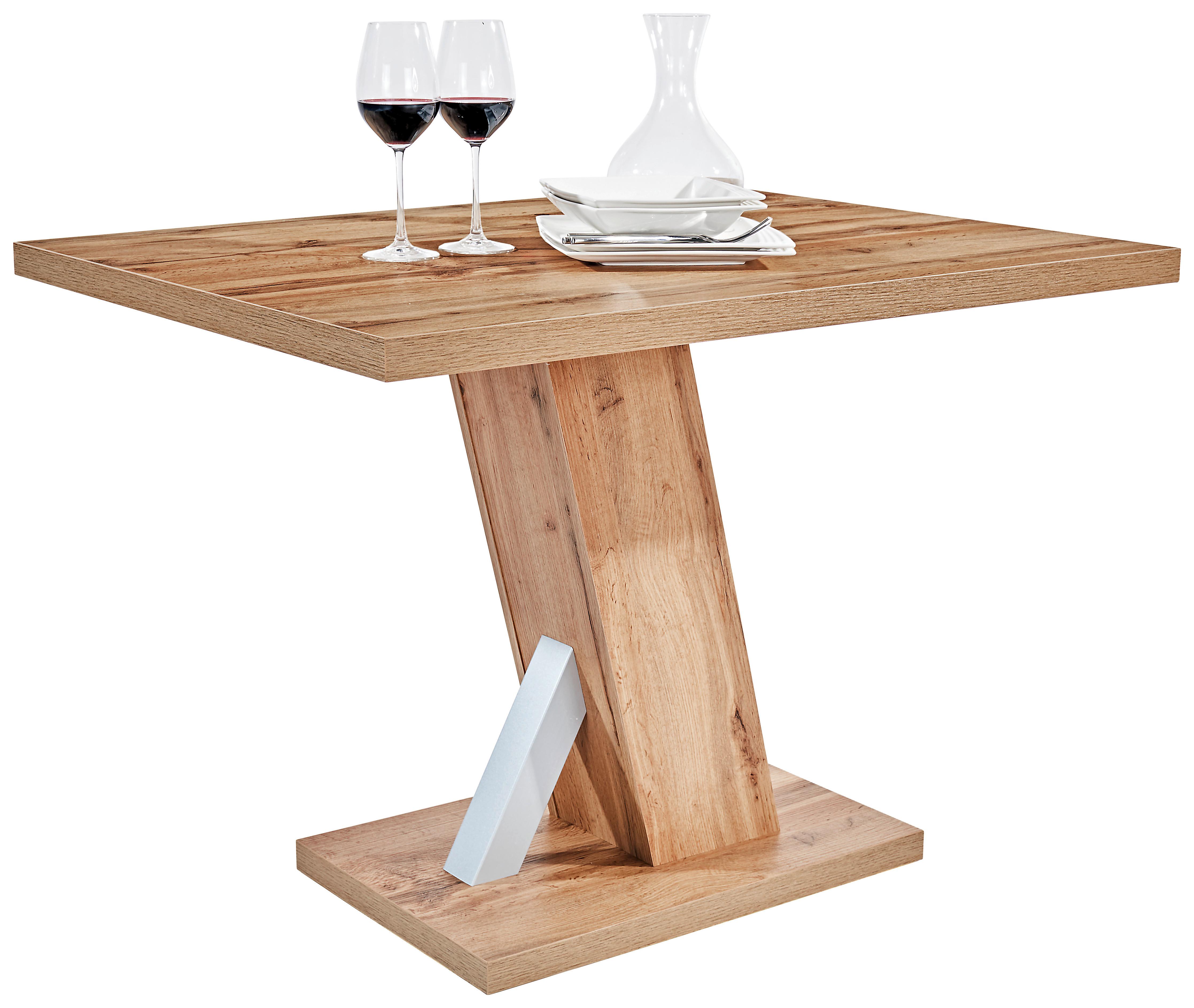 Masă Sufragerie Severin - culoare lemn stejar, Konventionell, material pe bază de lemn (110/76/80cm)