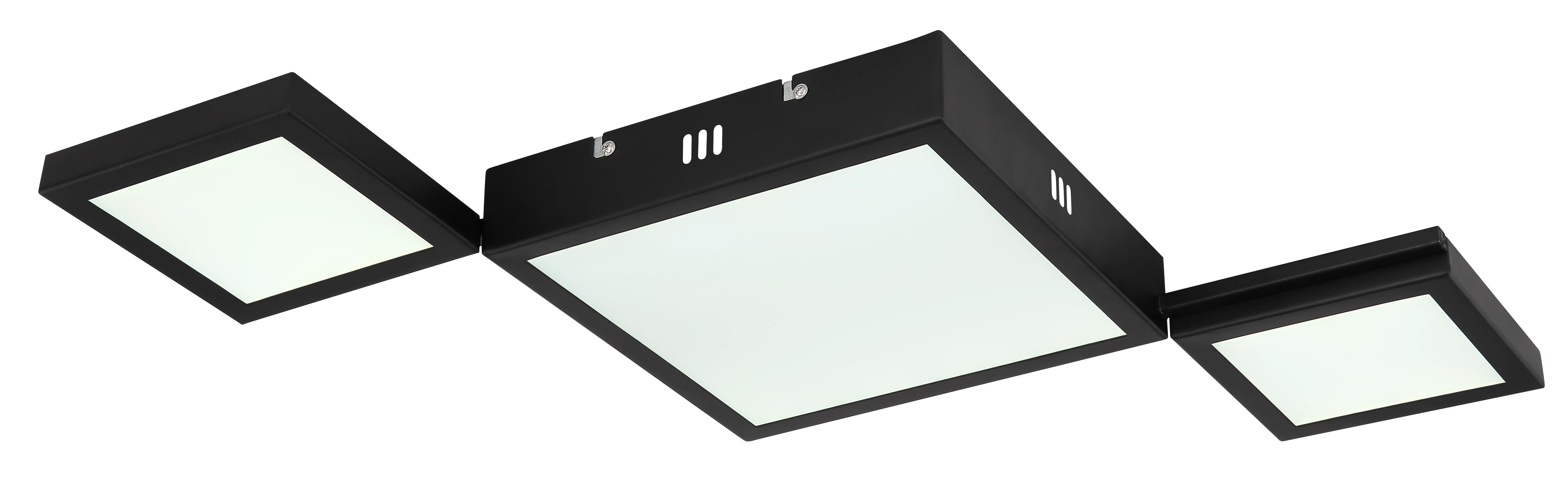 Led Mennyezeti Lámpa 67253-25 - fekete/opál, Design, műanyag/fém (71/31/4,5cm) - Globo