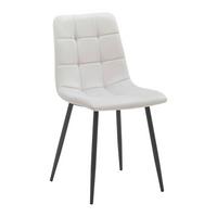 Stuhl Ria Hellgrau Samt Gepolstert - Hellgrau/Schwarz, MODERN, Holz/Textil (43,5/87/54cm) - Bessagi Home