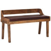 Ülőpad Mid.you - natúr színű/barna, Modern, bőr/fa (108/63/43cm) - MID.YOU