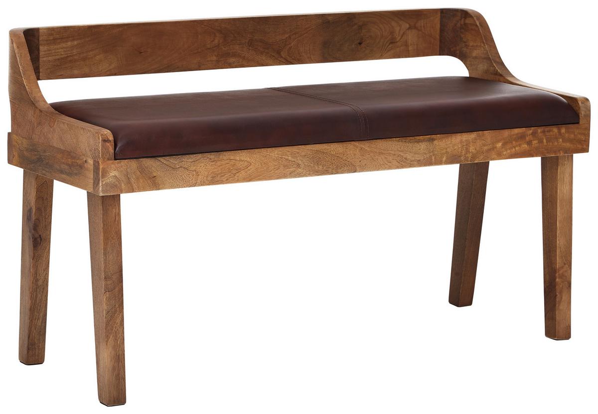 Ülőpad Mid.you - natúr színű/barna, Modern, bőr/fa (108/63/43cm) - MID.YOU