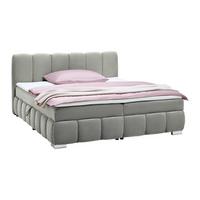 Boxbett Elaris Dunkelgrau ca. 140x200cm - Chromfarben/Dunkelgrau, KONVENTIONELL, Kunststoff/Textil (140/200cm) - Mömax