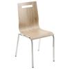 Besucherstuhl "My Life", eichefarbe - Chromfarben/Eichefarben, Basics, Holz/Metall (48/87/55cm) - MID.YOU