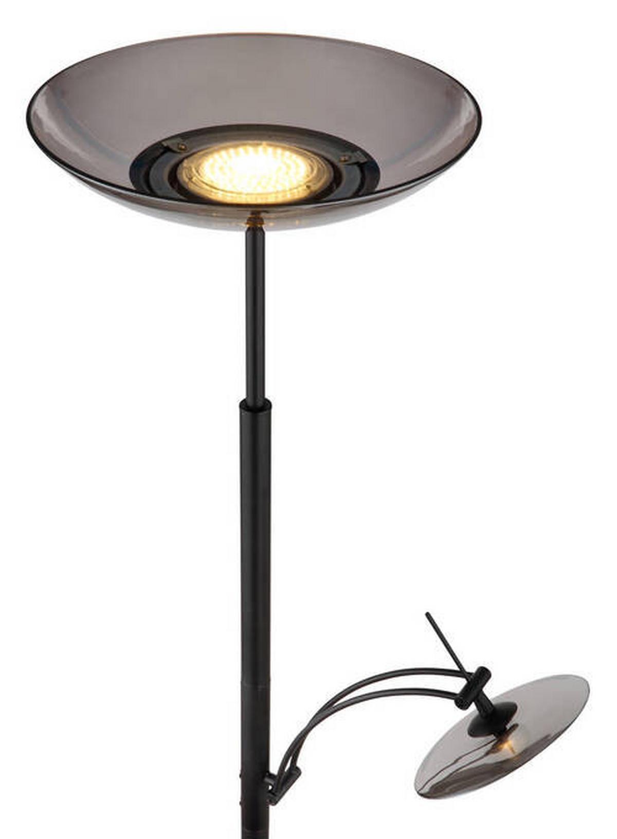LED-STEHLEUCHTE 58907 - Schwarz, Konventionell, Glas/Metall (40/180cm) - Globo