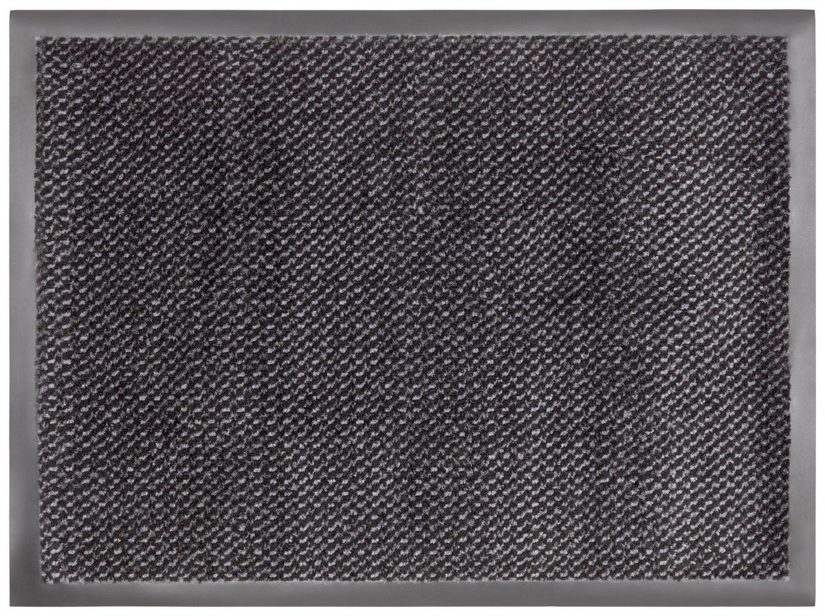 Fussmatte Hamptpons 2 in Grau/Schwarz ca. 60x80cm - Schwarz/Grau, Konventionell, Textil (60/80cm) - Modern Living