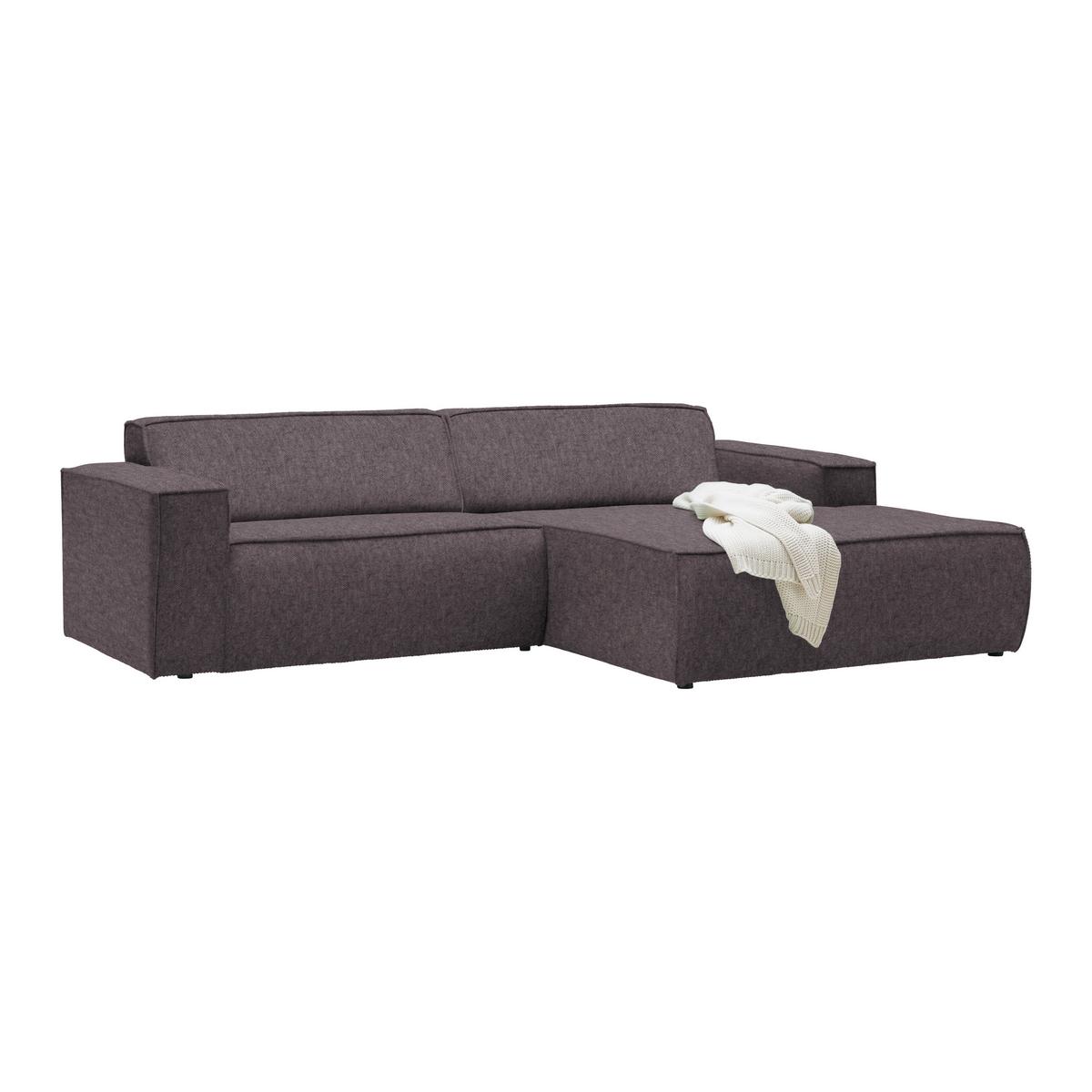 Wohnlandschaft Loft Graphitfarben - Graphitfarben/Schwarz, MODERN, Kunststoff/Textil (265/75/172cm) - Mömax