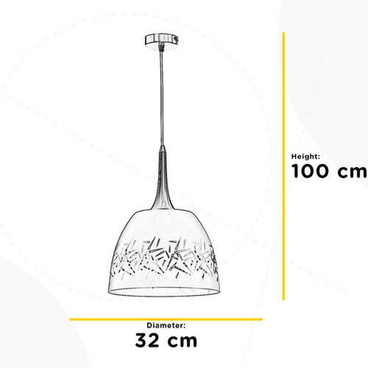 Hängeleuchte Bruk Schwarz max. 22 Watt - Schwarz, KONVENTIONELL, Metall (32/100cm)