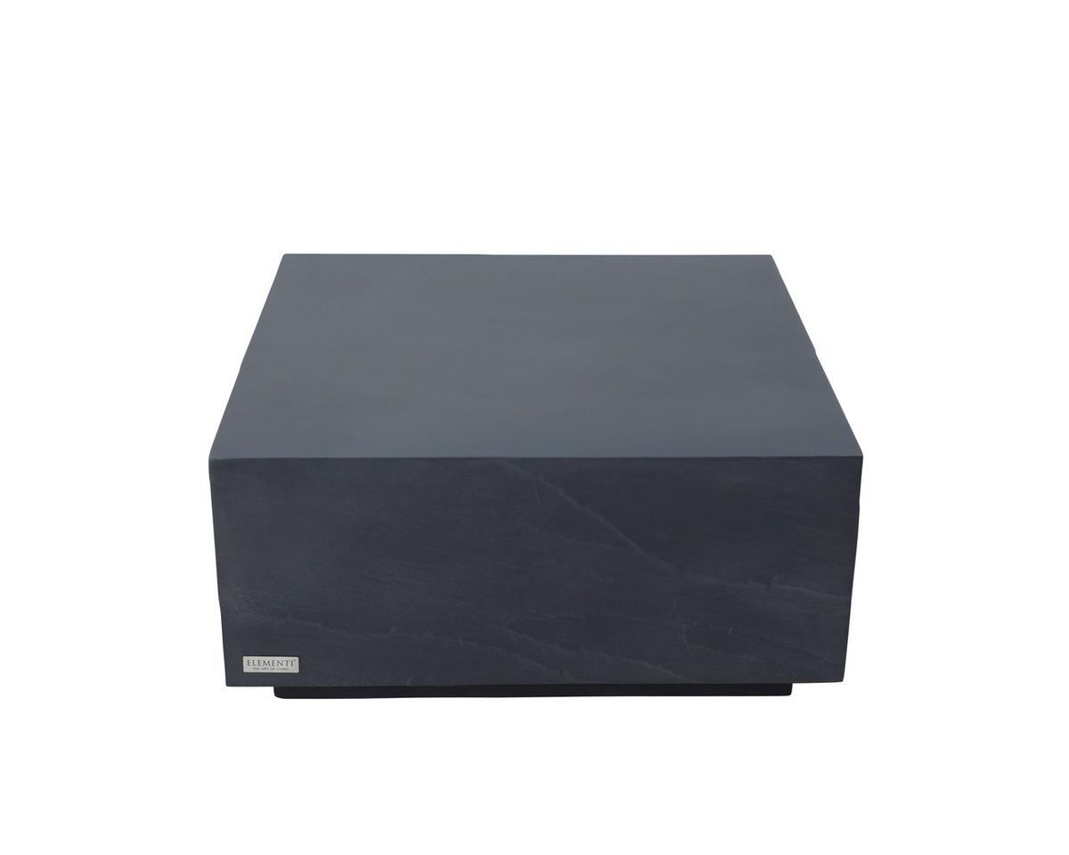 Loungetisch Colorado Schwarz Beton - Schwarz, KONVENTIONELL, Stein (86/86/40cm) - Gardenson