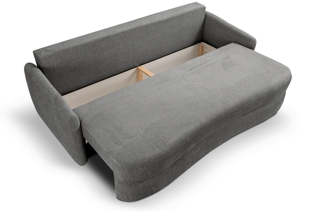 Schlafsofa Diana Grau - Schwarz/Grau, Basics, Holz/Kunststoff (231/93/108cm) - MID.YOU