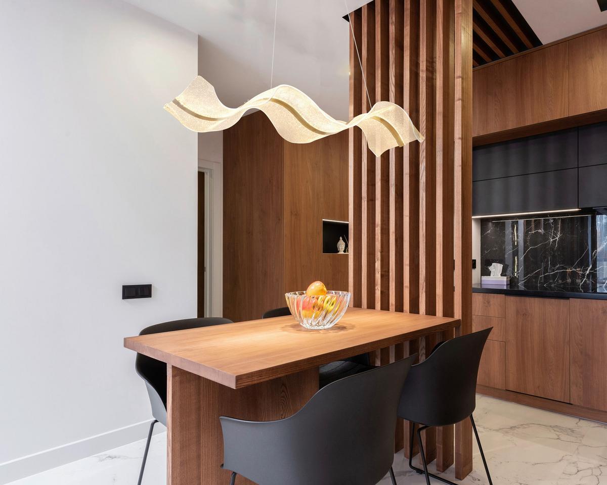 LED-HÄNGELEUCHTE 68294H - Klar, Design, Kunststoff/Metall (101/29,4/120cm) - Globo