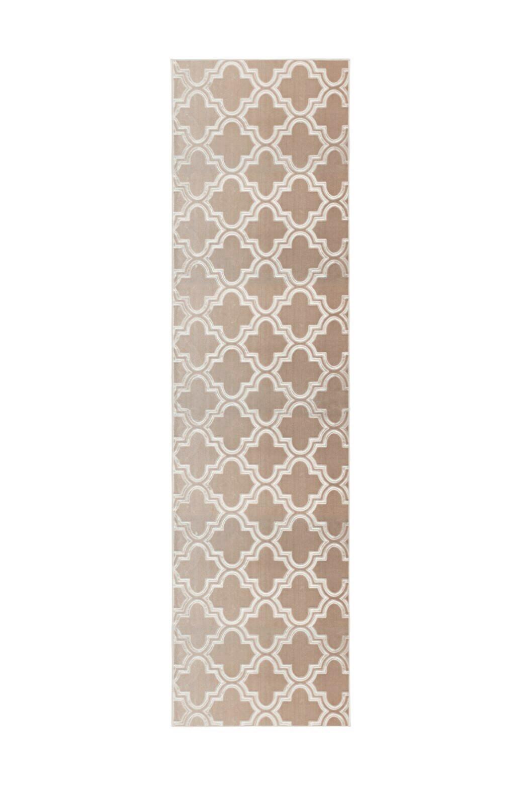 Läufer Monroe 100 Taupe - Taupe, Konventionell, Textil (80/300cm) - Kayoom