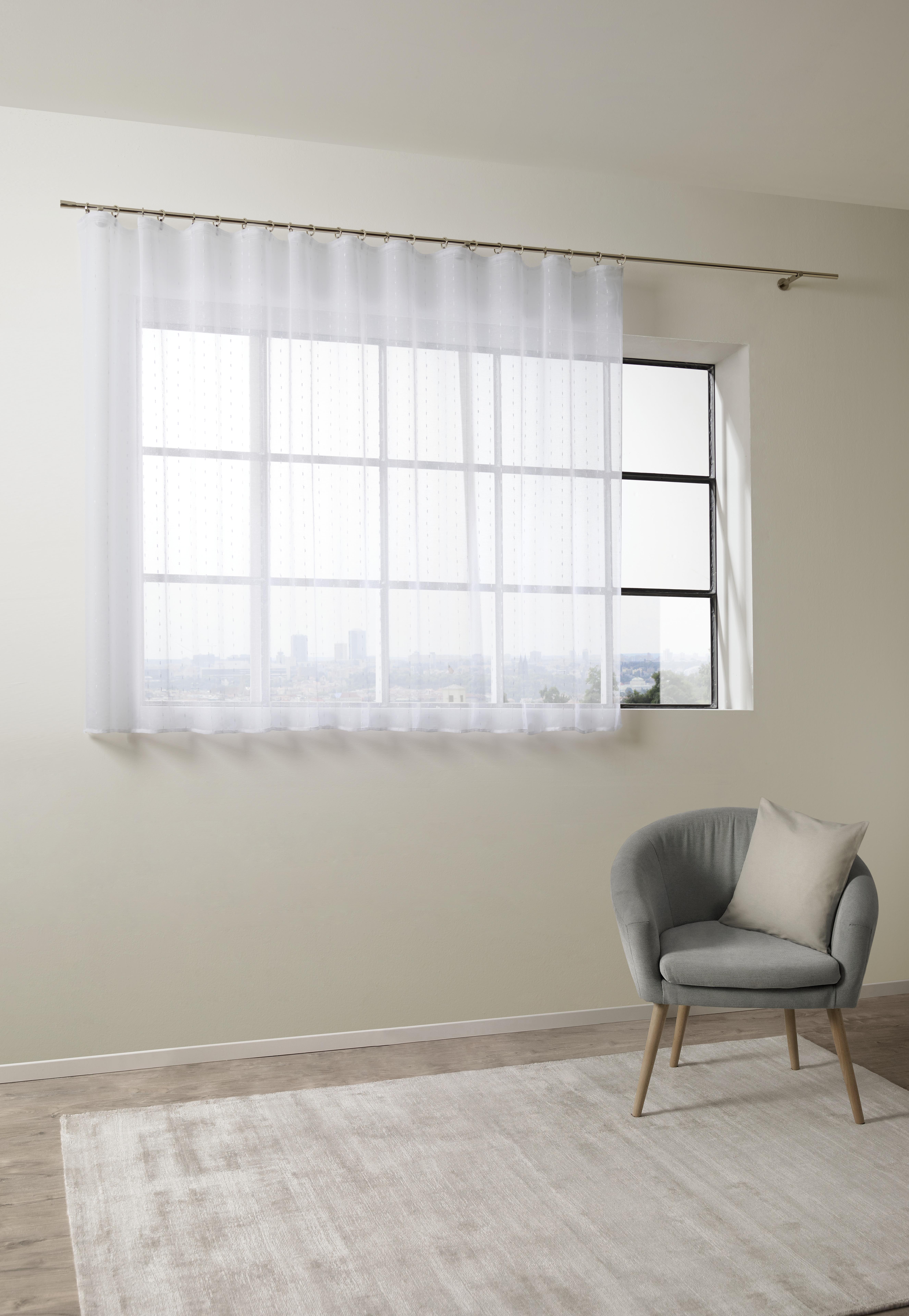 Készfüggöny Lisa 300/140 - Fehér, romantikus/Landhaus, Textil (300/140cm) - Modern Living