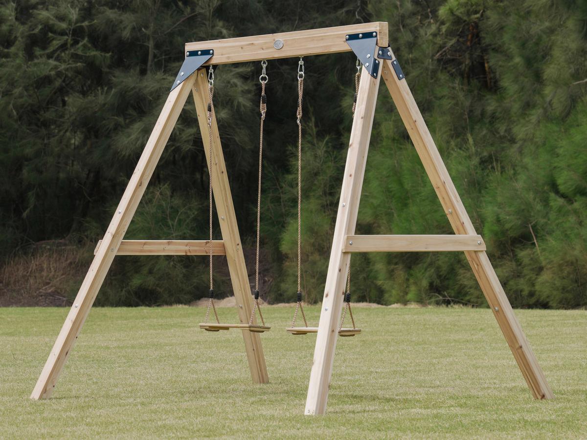 Schaukel Braun - Braun, KONVENTIONELL, Holz/Metall (224/208/186cm) - Ambia Garden