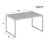 LOUNGEGRUPP LARA - grå/cremefärgad, Modern, metall/glas (114cm) - Bessagi Garden