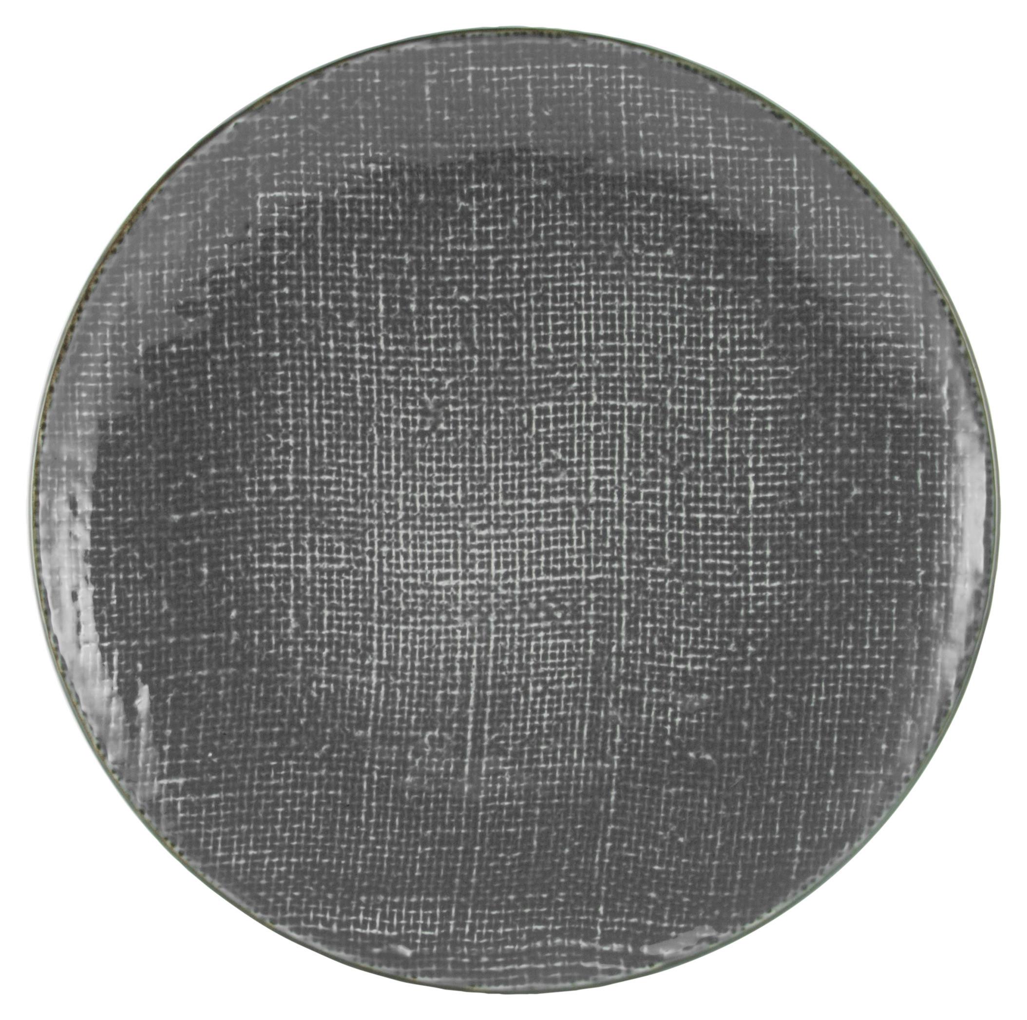 Desszertes Tányér Canvas - antracit, kerámia (22/22/2,5cm) - Premium Living
