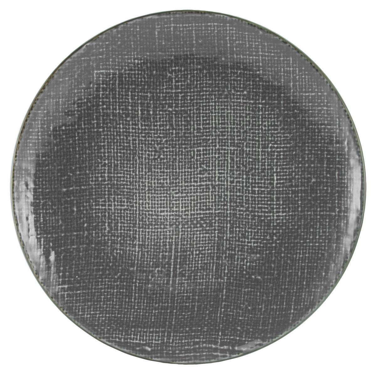 Desszertes Tányér Canvas - antracit, kerámia (22/22/2,5cm) - Premium Living