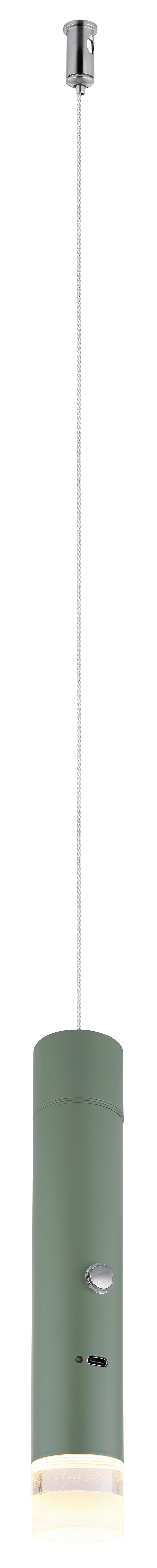 LAMPA WISZĄCA LED 16060B PELO - jasnozielony/przejrzysty, Design, tworzywo sztuczne/metal (38/120cm) - Globo