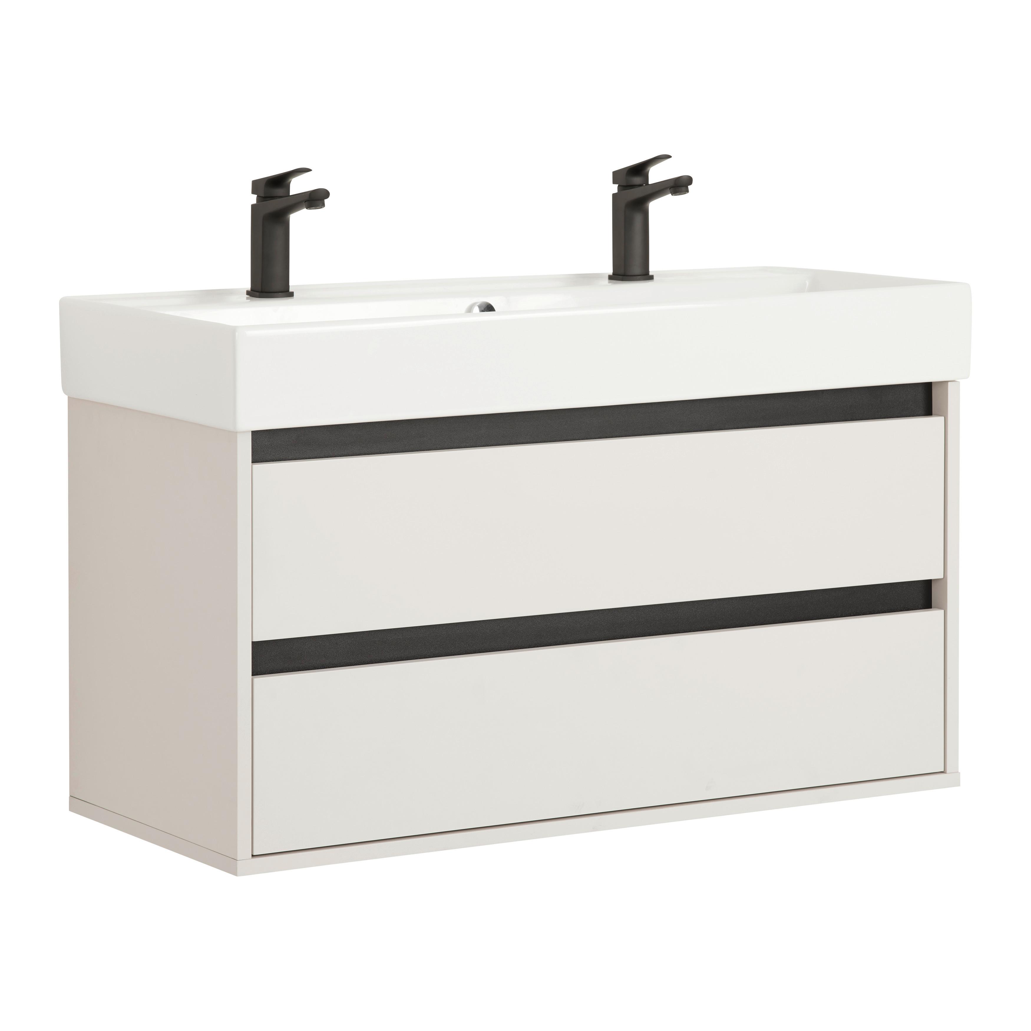 Waschtischkombi Sophia Kaschmir - Kaschmir/Weiß, MODERN, Keramik/Holzwerkstoff (100/62/46cm) - Mömax
