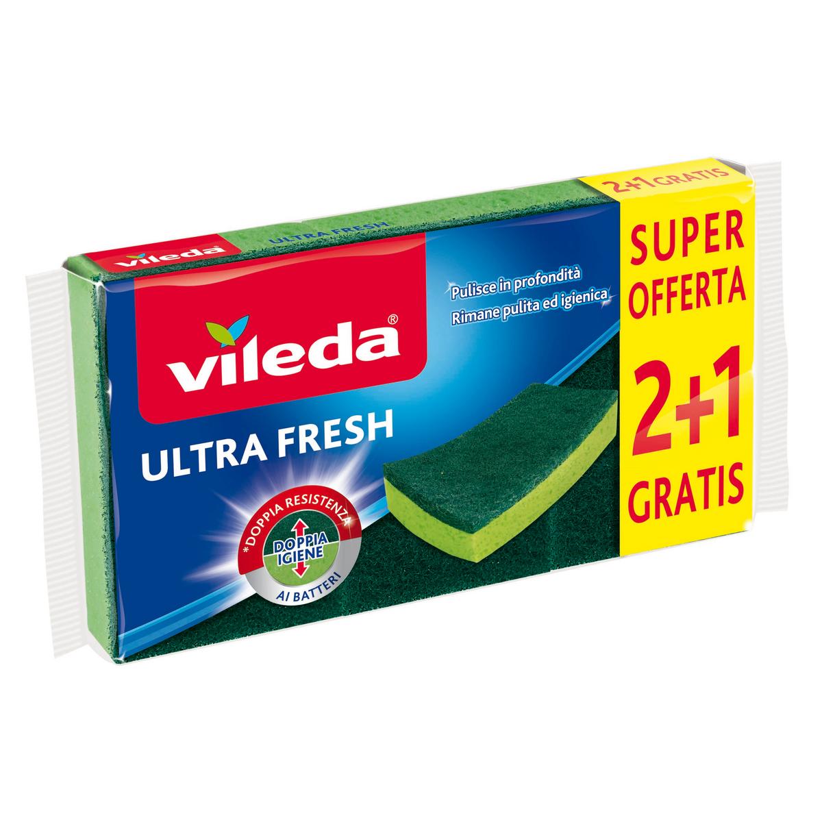 Súrolószivacs Vileda Ultra Fresh - zöld, műanyag (0.031kg) - Vileda