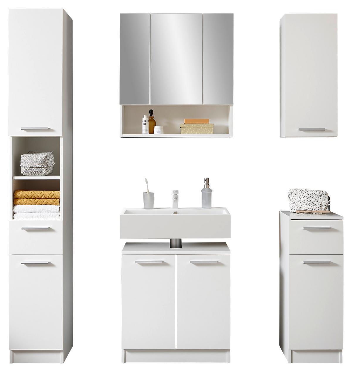 Kopalnica Bob, Bela, 5-Delno - bela, Basics (120cm) - Modern Living