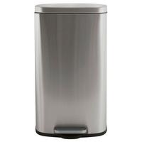 Treteimer Akira Brushed - Silberfarben/Schwarz, Basics, Kunststoff/Metall (42,7/29,7/64,3cm) - Spirella