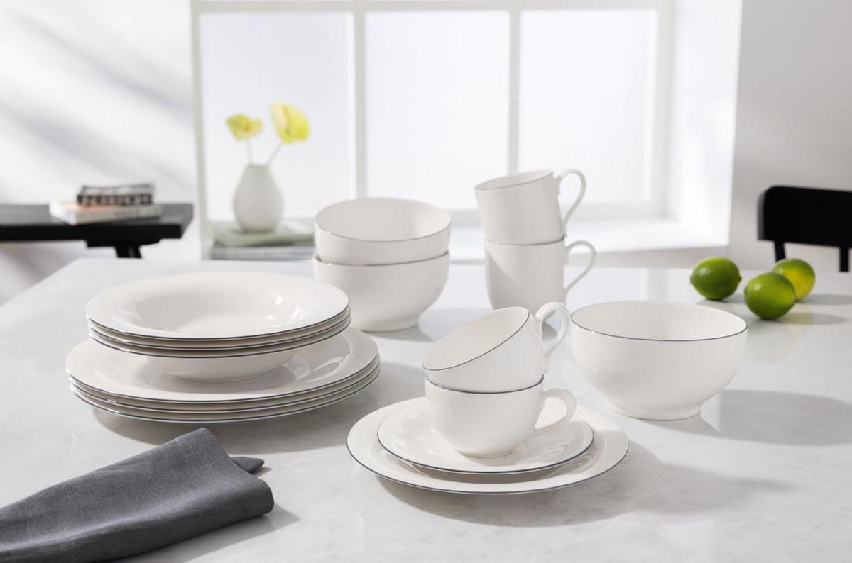 ZASTAWA STOŁOWA 10-1322-7609 VILLEORY&BOCH - biały/szary, Konventionell, ceramika (6,00kg) - Villeroy & Boch