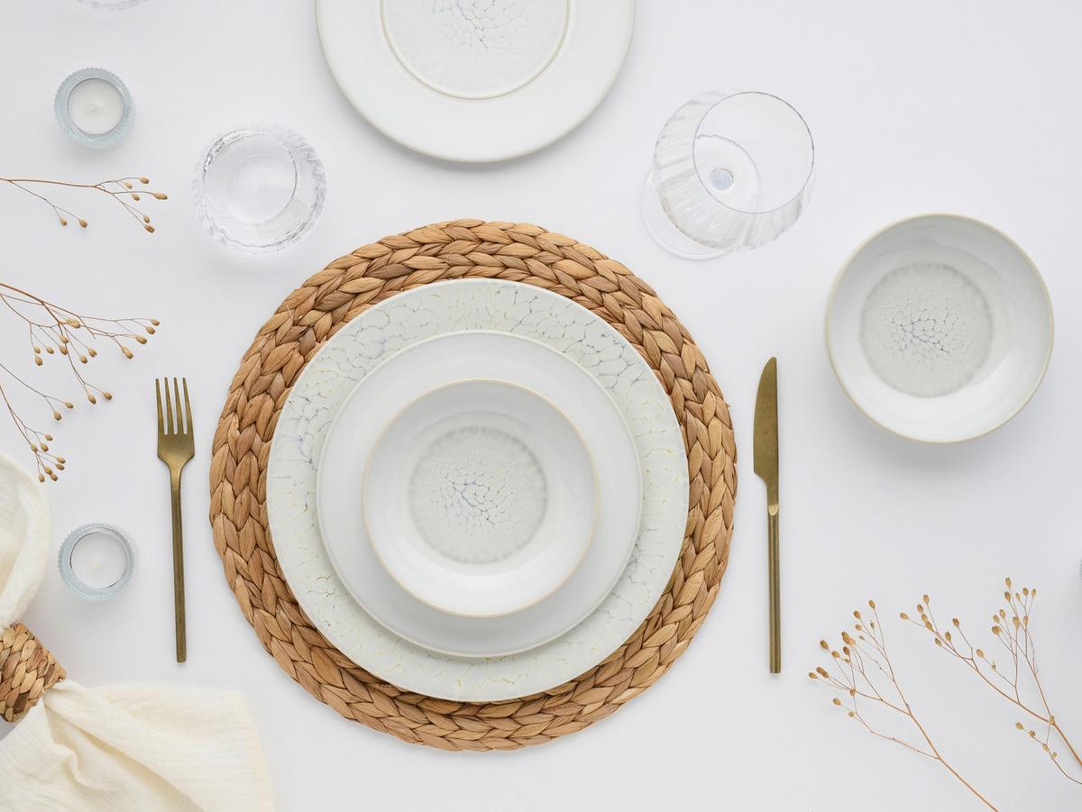 Jedilni Servis Unico Toscania, 12-Delni - krem barve/bela, Basics, keramika - Creatable