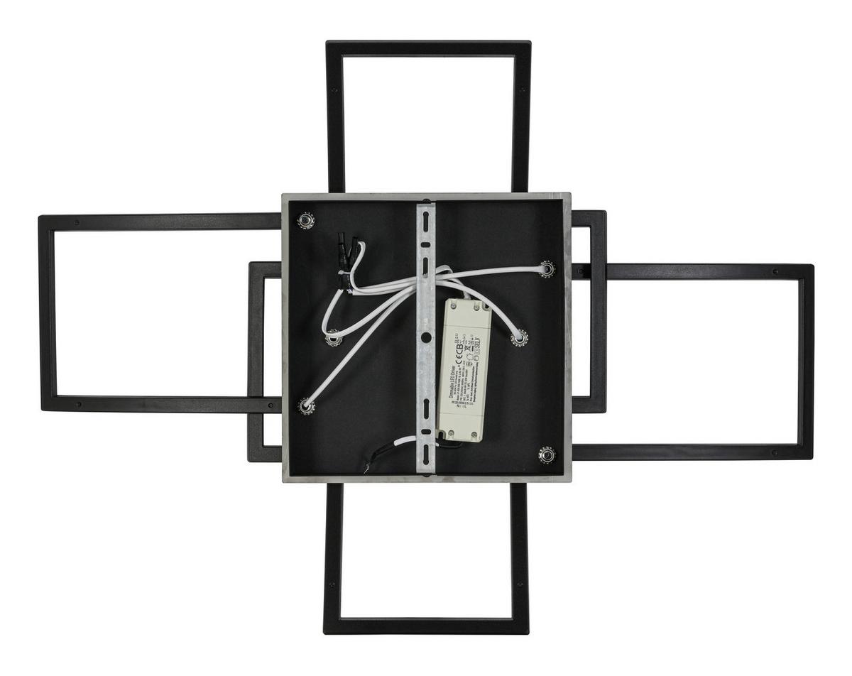 Led-deckenleuchte Enikö Schwarz/chromfarben Max. 42 W - barve kroma/črna, Moderno, kovina/umetna masa (59/81/16cm) - Mömax