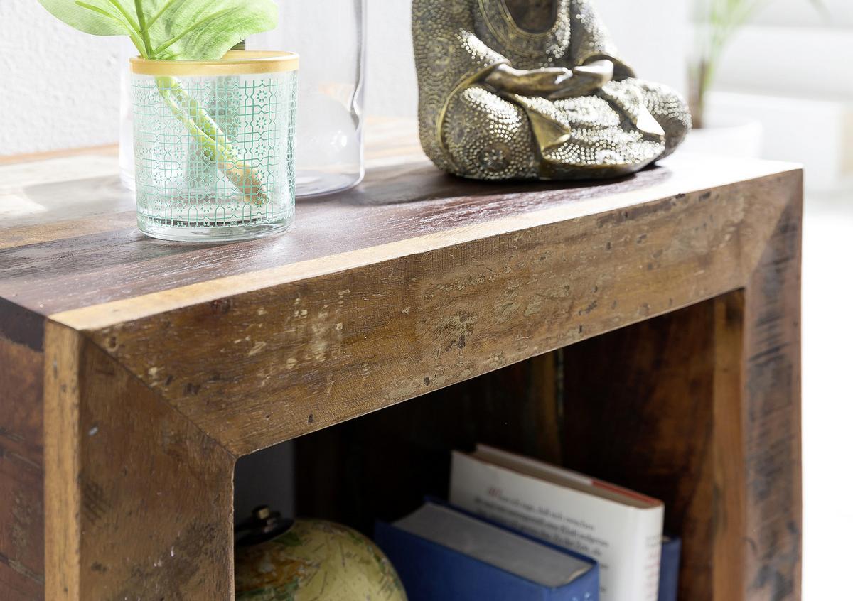 Mizica Kalkutta - rjava, Design, les (45/45/35cm) - MID.YOU