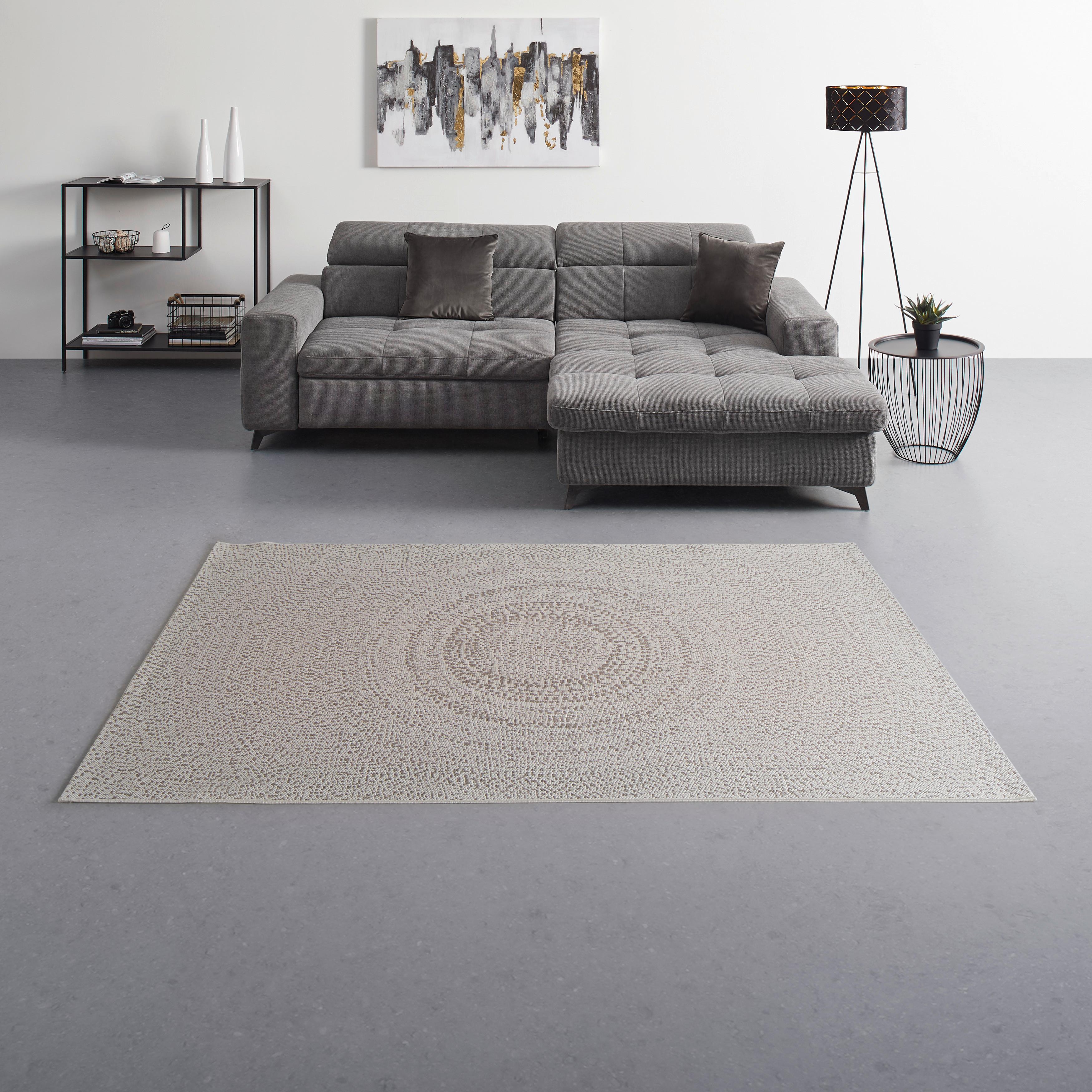 Covor cu țesătură plată Noah - maro/alb, Modern, plastic (160/230cm) - Mömax