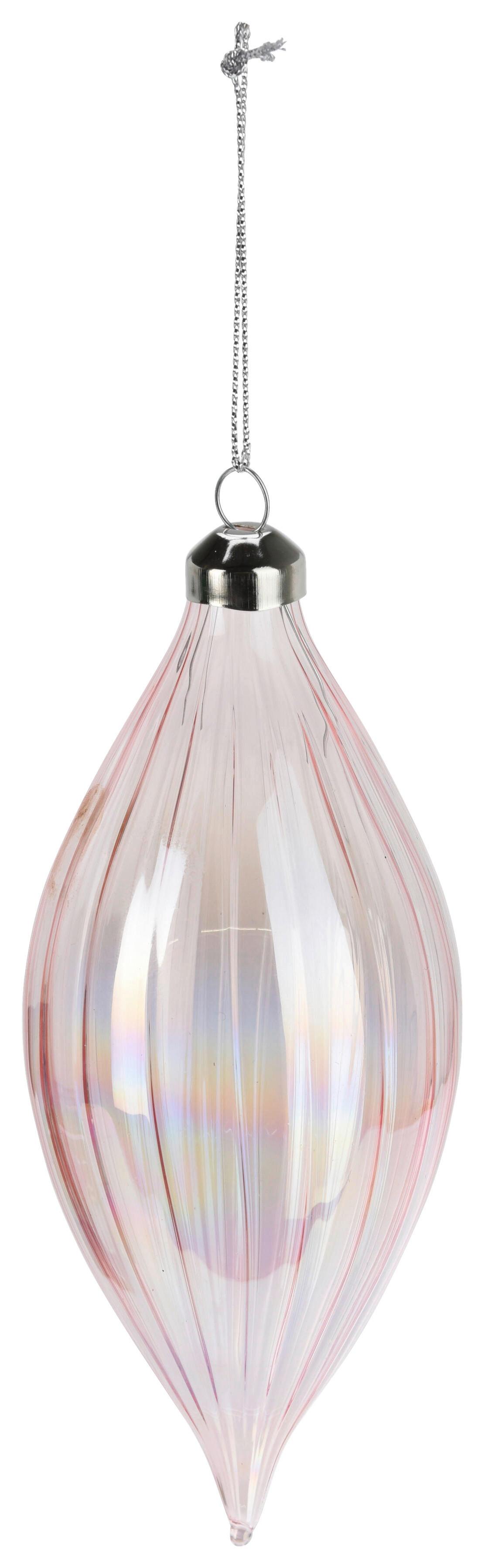 Christbaumhänger. ROZE - Transparent, Glas (6/6/12cm)