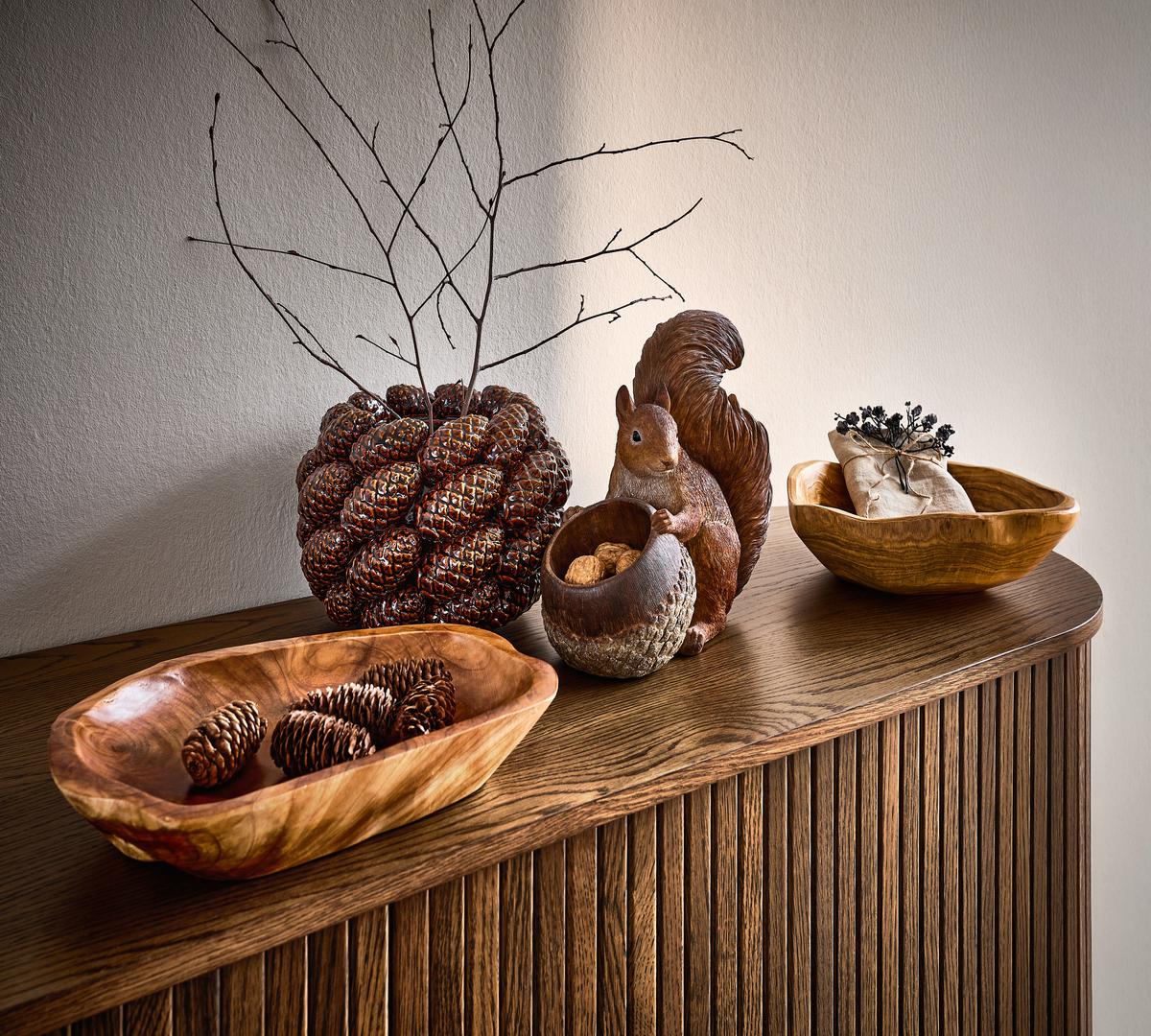 MISA DEKORACYJNA FYDT-067 - jasnobrązowy, Lifestyle, drewno (29/25/9cm) - Ambia Home