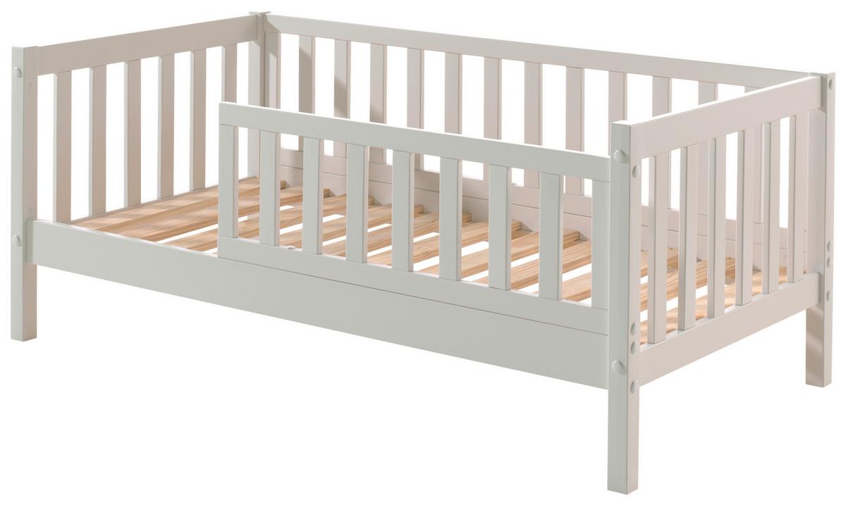 Kinder-/Juniorbett, 70x140 cm, weiß - Naturfarben/Weiß, MODERN, Holz (70/140cm) - MID.YOU