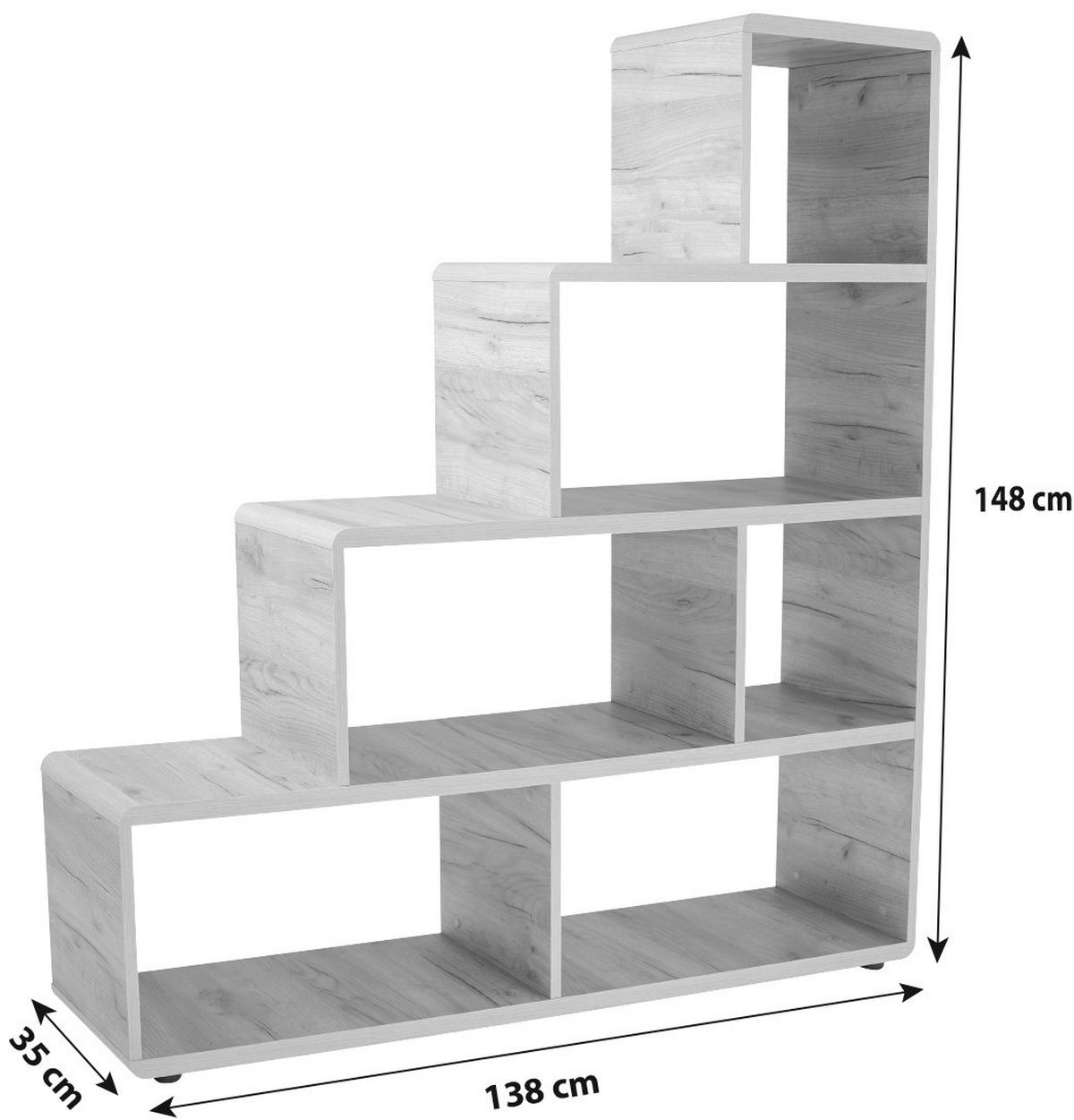 Etajeră Fontana FTR01 - stejar Artisan, Modern (138,5/148/35cm) - Modern Living