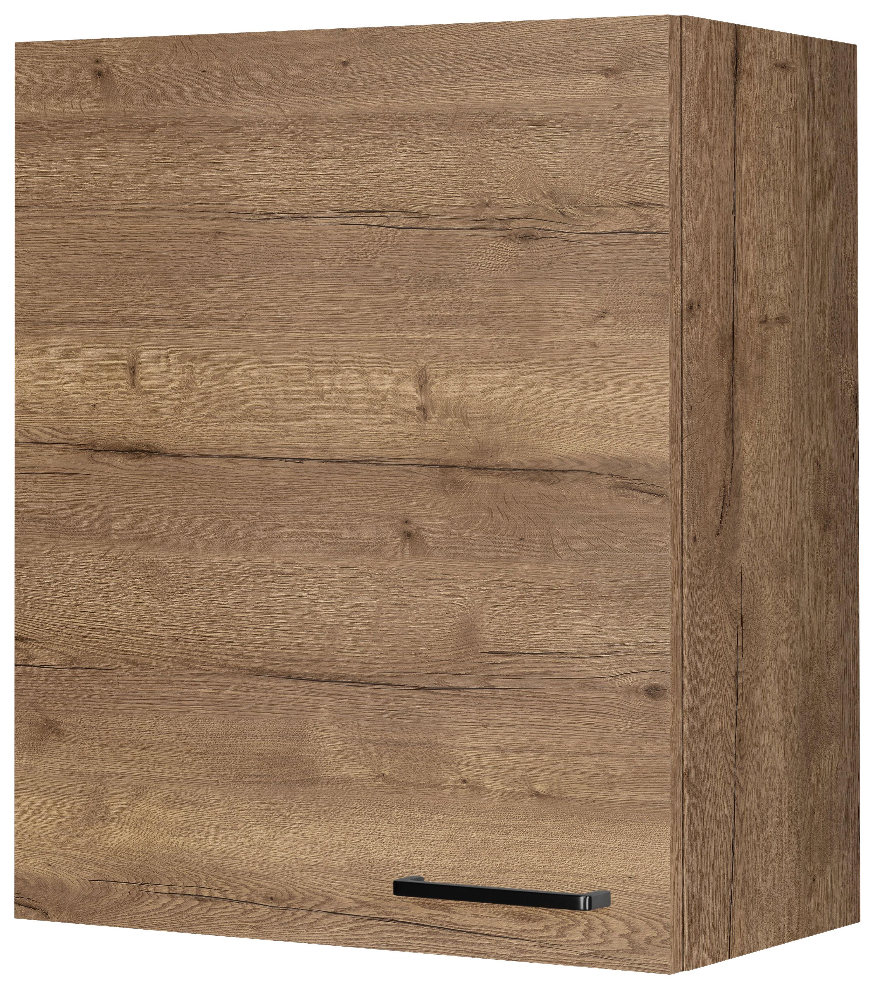 Küchenoberschrank Structura Eiche dunkel - Eiche dunkel/Schwarz, MODERN, Holzwerkstoff/Metall (60/72/35cm) - Nobilia