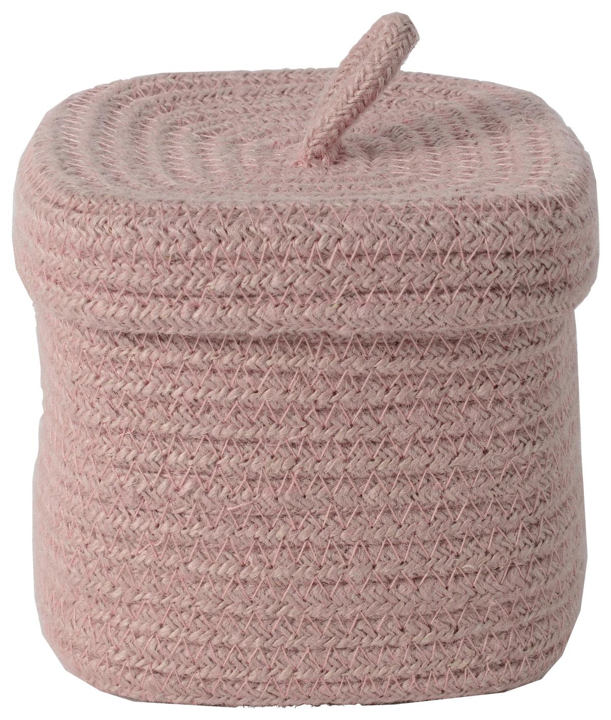 Coș Romy - roz, Konventionell, plastic/textil (13/13/13cm) - Mömax