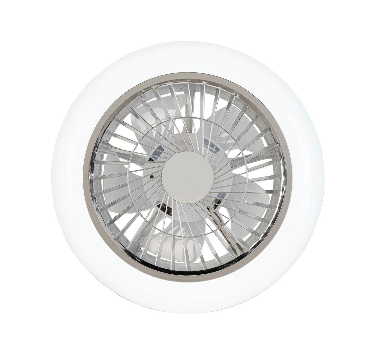 WENTYLATOR SUFITOWY ANGELA - biały/przezroczysty, Trend, tworzywo sztuczne (45/16cm) - Novel