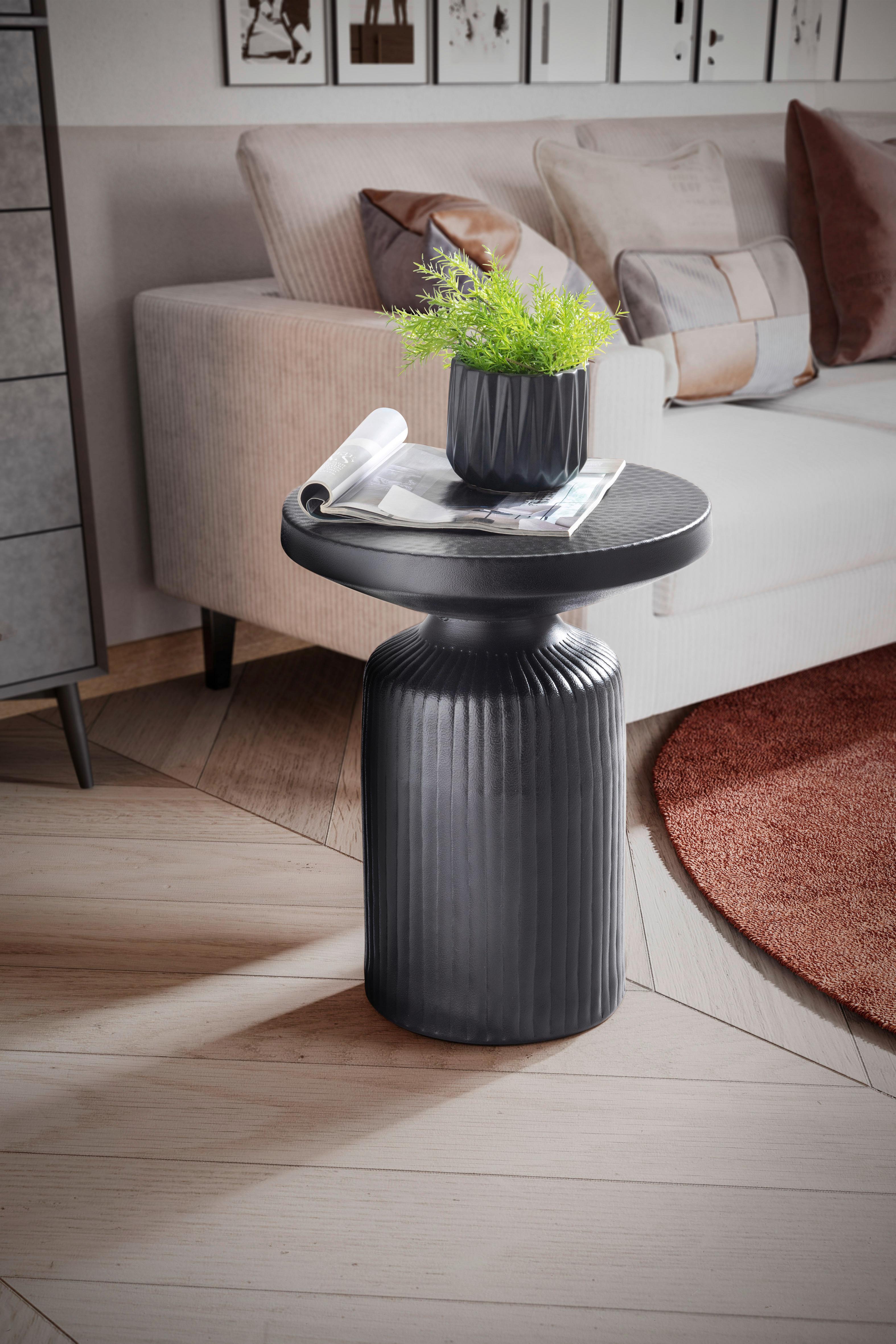 BEISTELLTISCH WL6.758 - Schwarz, Design, Metall (40/30cm) - MID.YOU