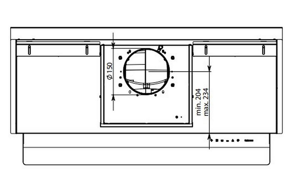 Dunstabzugshaube 104042 Schwarz - Schwarz, MODERN, Metall (86,1/34/35cm) - Falmec