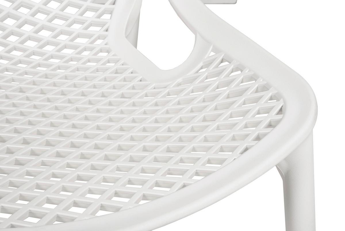 Gartenstuhl-Set Teana Weiß, 2er Set - Weiß, MODERN, Kunststoff (50/83/60cm) - Gardenson
