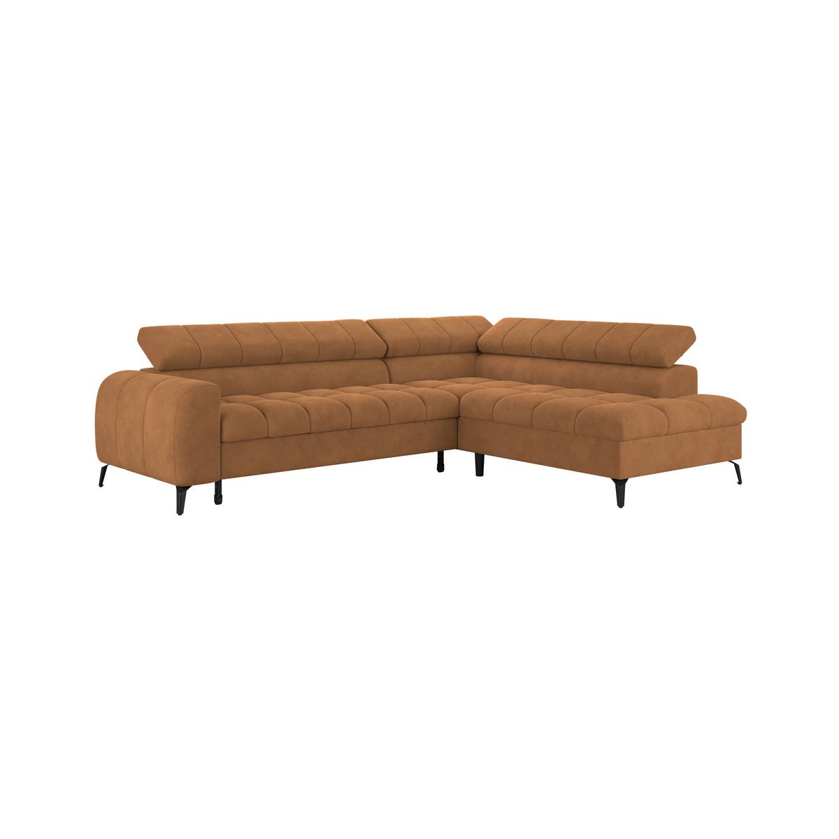 Kutna Garnitura Volf - smeđa/crna, Trend, tekstil/metal (261/203cm)