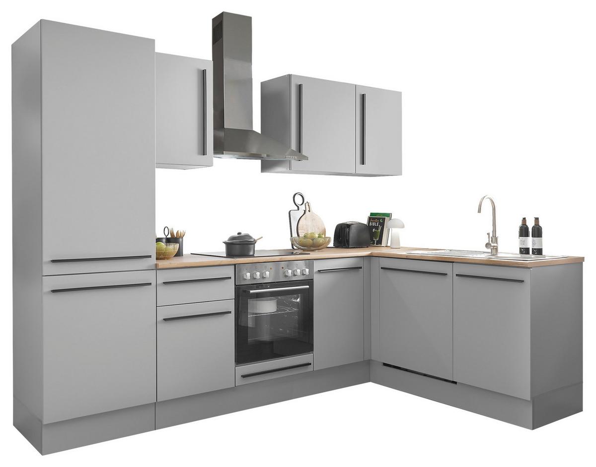 Eckküche Denver ca.280x175 cm Grau - Eichefarben/Schwarz, Design, Holzwerkstoff/Kunststoff (280/175cm) - P & B