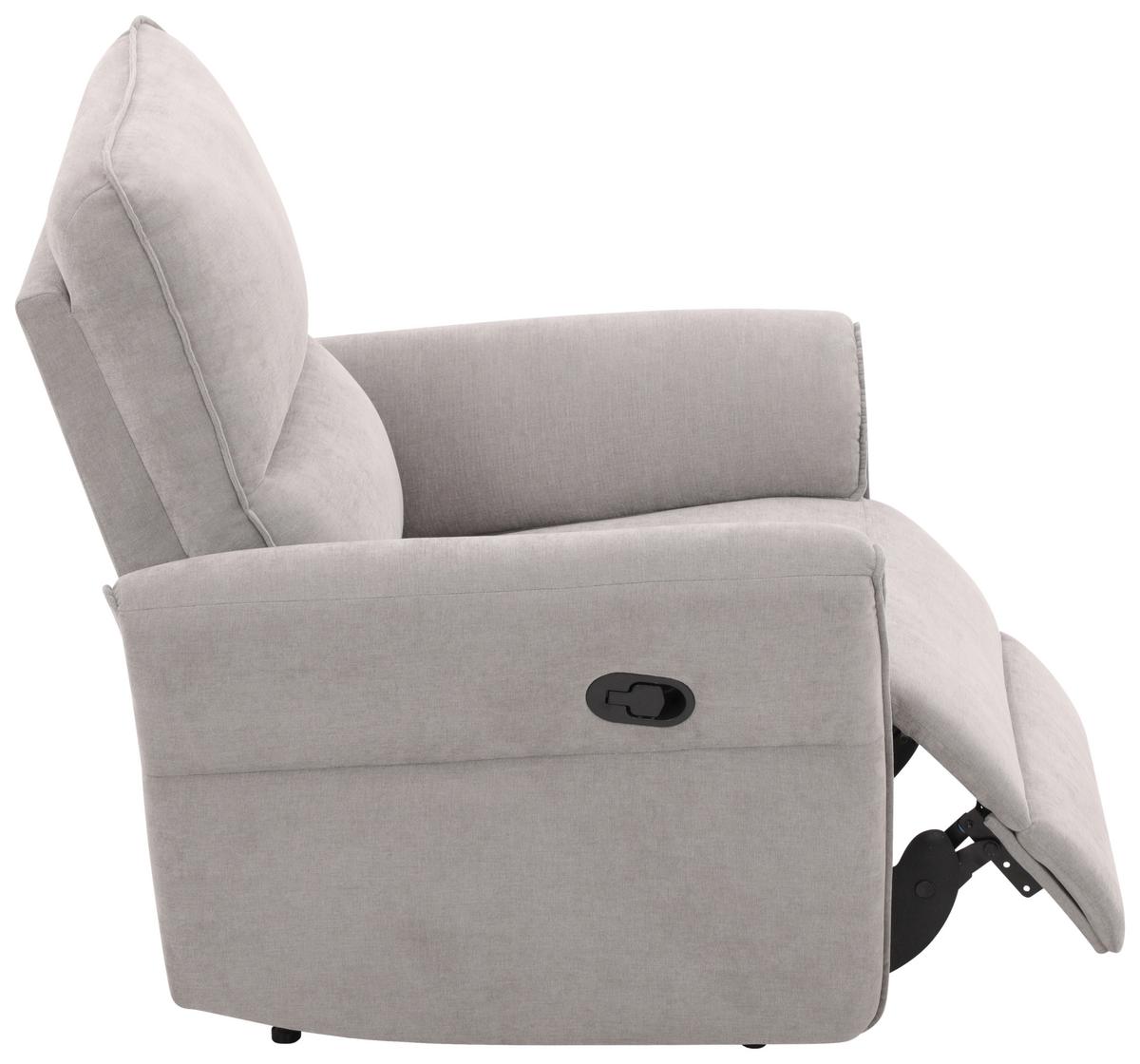 Počivalnik Redon, Siva - siva/črna, Basics, kovina/umetna masa (85/103/92cm) - Livetastic